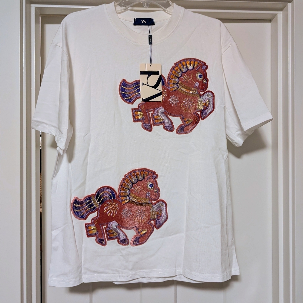 T-shirt With Ponnies Size L